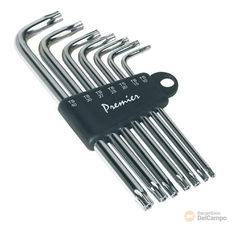 @ blister 7 llaves acodadas pentagonales ts (ts10h-ts40h), cromadas