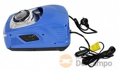 Minicompresor de coche con linterna, doble uso 12 v. / 230 v. - 120 w. - 30 l/min. - tiempo max. carga 20 min.