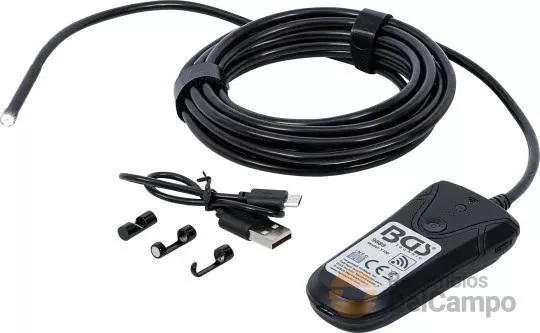 Videoscopio wlan recargable de 2 m con cámara de ø 5,5 mm. conectable a pc / portatil / smartphone
